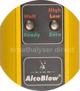 Lion Alcoblow close up of function panel