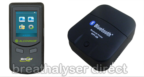Alcovisor Mercury Breathalyser & Wireless Bluetooth printer
